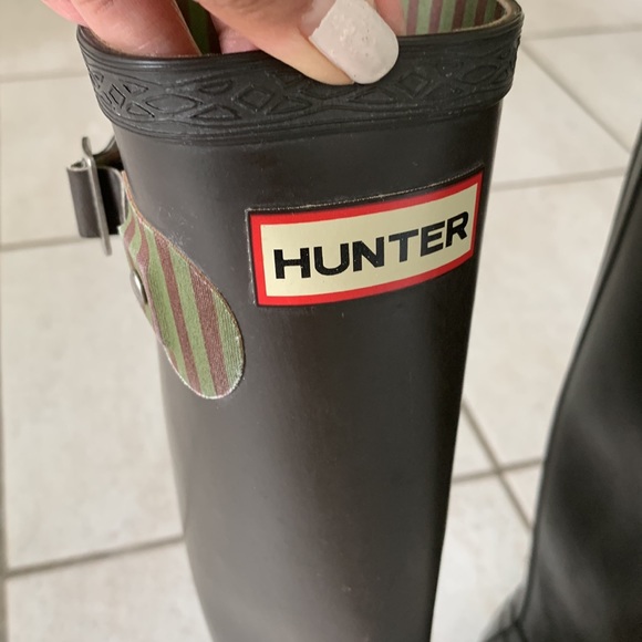 Hunter rain boots dark brown sz. 6 - Picture 6 of 7